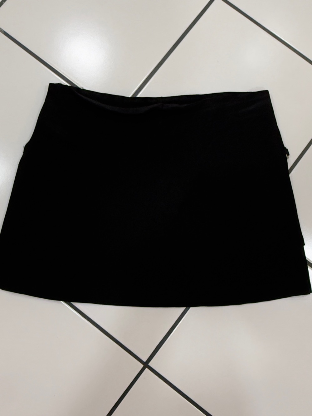 Vintage Y2K Liquid Clothing Black Mini Skirt Size 12-14/ 90s Clubwear